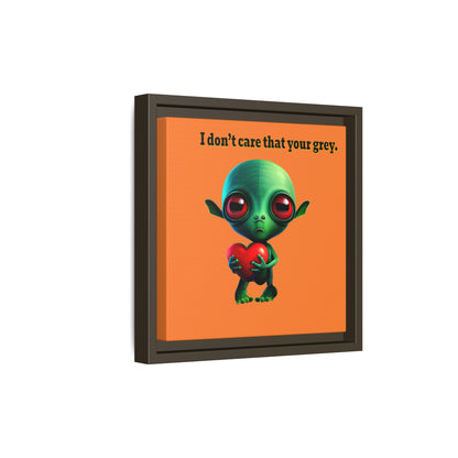 I don't care that your grey - framed canvas art (crusta)