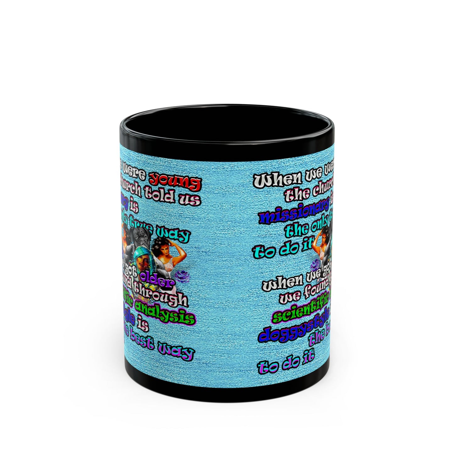 doggystyle - Black Mug (faded blue)