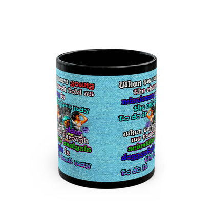 doggystyle - Black Mug (faded blue)