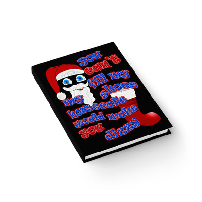 santa's shoes - journal-blank (black)