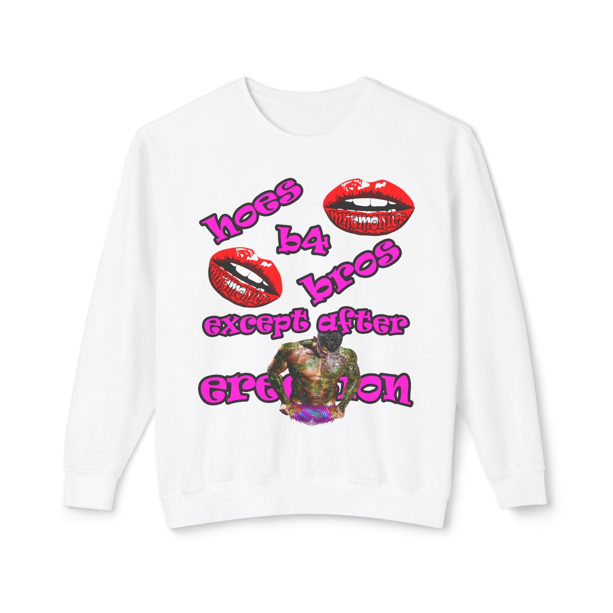 hoes b4 bros - Unisex Lightweight Crewneck Sweatshirt