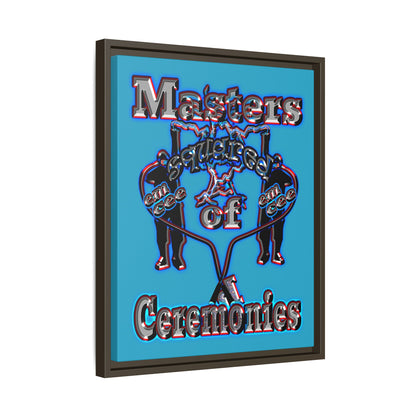em cee squared - framed canvas art (turquoise)