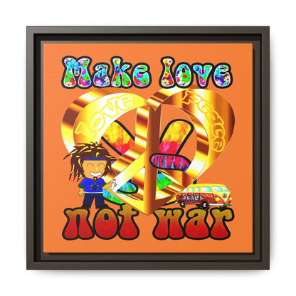 love peace - framed canvas art (crusta)