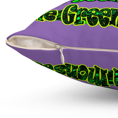 christmas spirits of boston - Spun Polyester Square Pillow - (light purple)