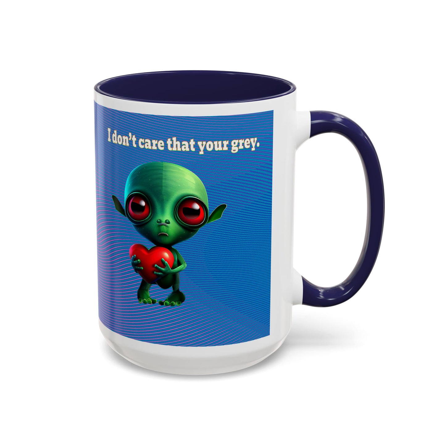 I don't care that your grey - Accent Mug (light blue-purple wave)