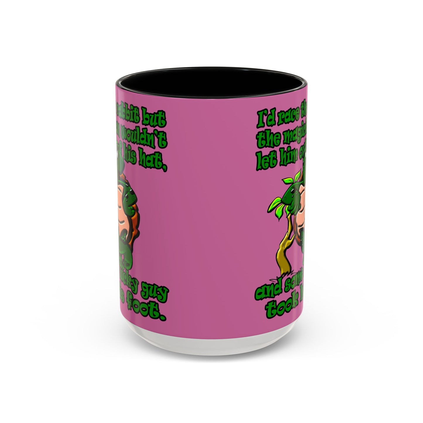 turtle race - Accent Mug (light pink)
