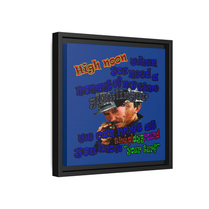 high noon - framed canvas art (dark blue)
