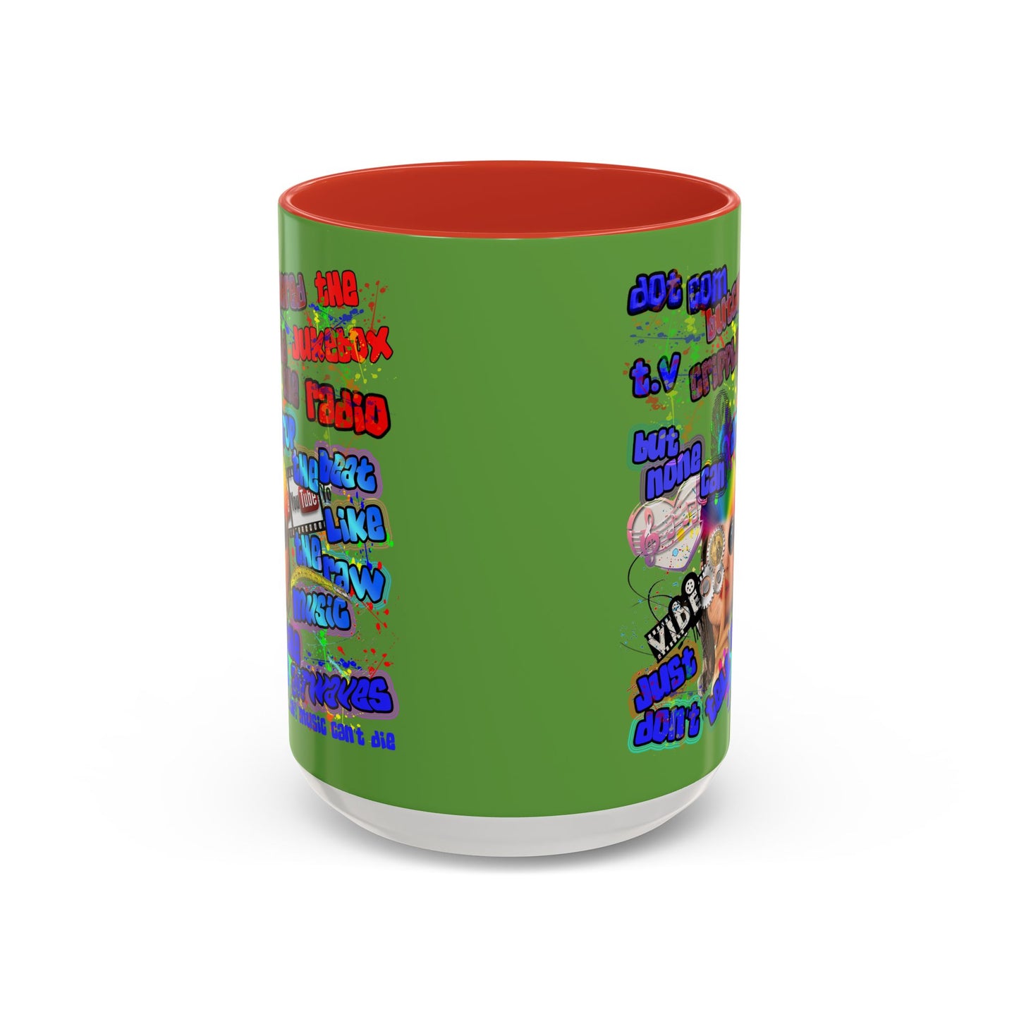drop the beat - Accent Mug (green)