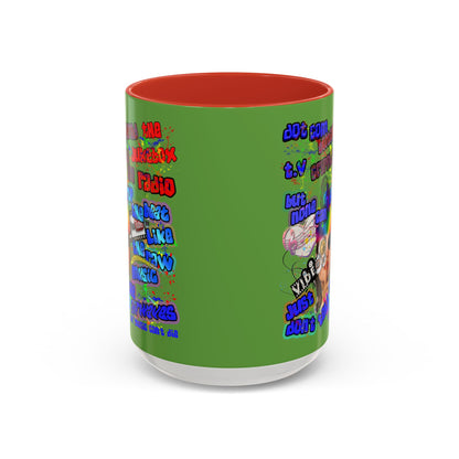 drop the beat - Accent Mug (green)