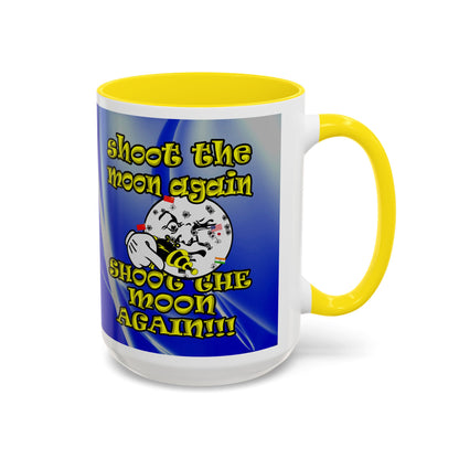 shoot the moon again - Accent Mug (blue-white wave)