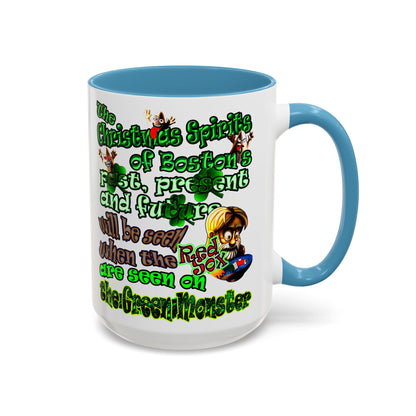 christmas spirits of boston - Accent Mug (white)