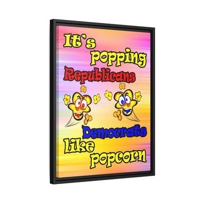 popping like popcorn - framed canvas art (color blur)