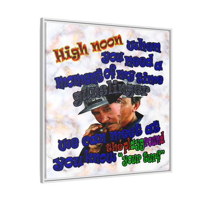 high noon - framed canvas art (white marble)