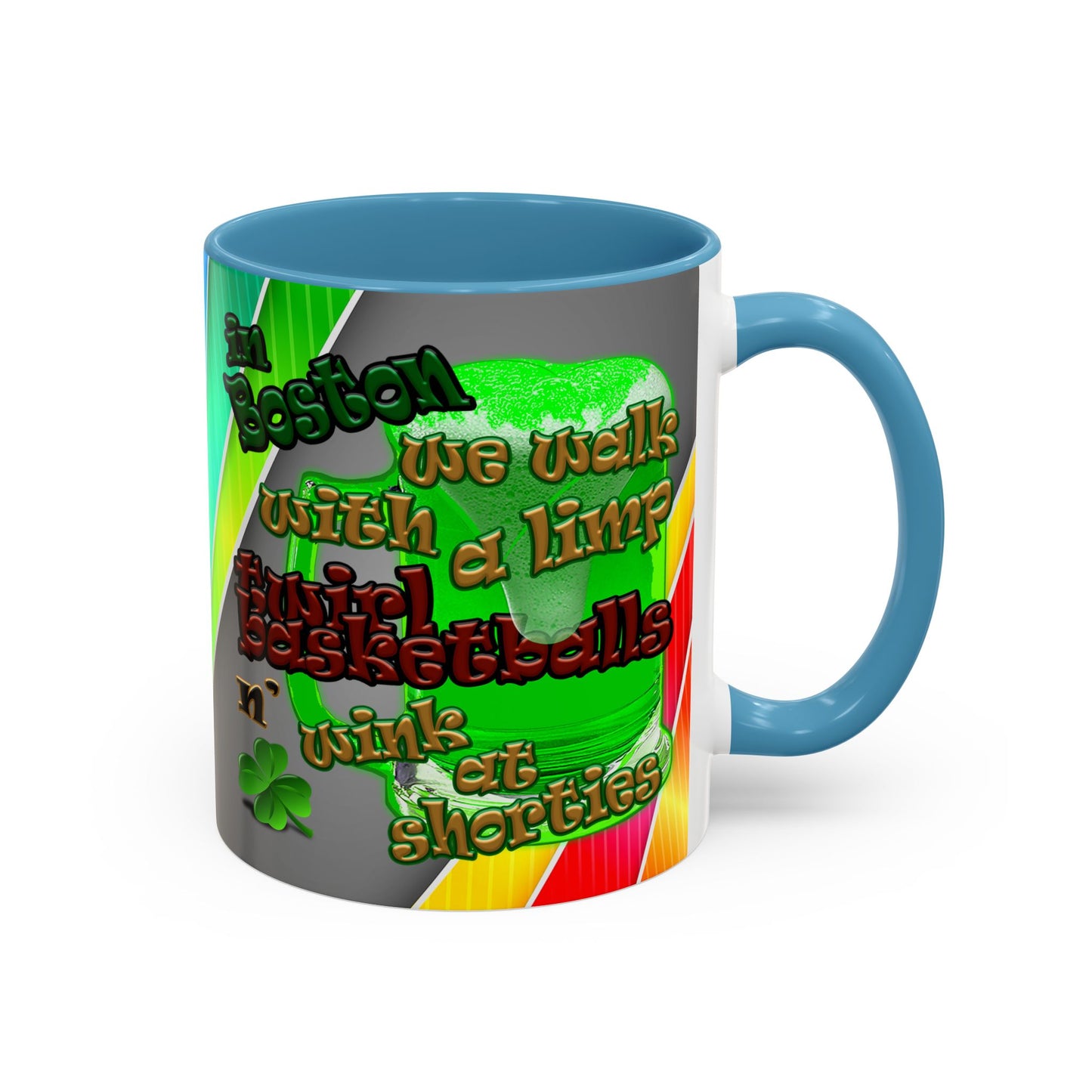 celtics logo - Accent Mug (rainbow split)