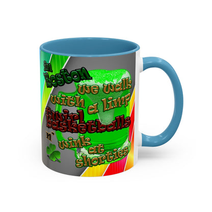 celtics logo - Accent Mug (rainbow split)