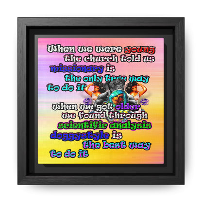 doggystyle - framed canvas art (color blur)