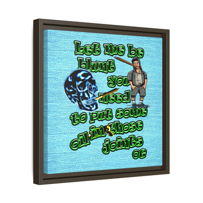 og - framed canvas art (faded blue)