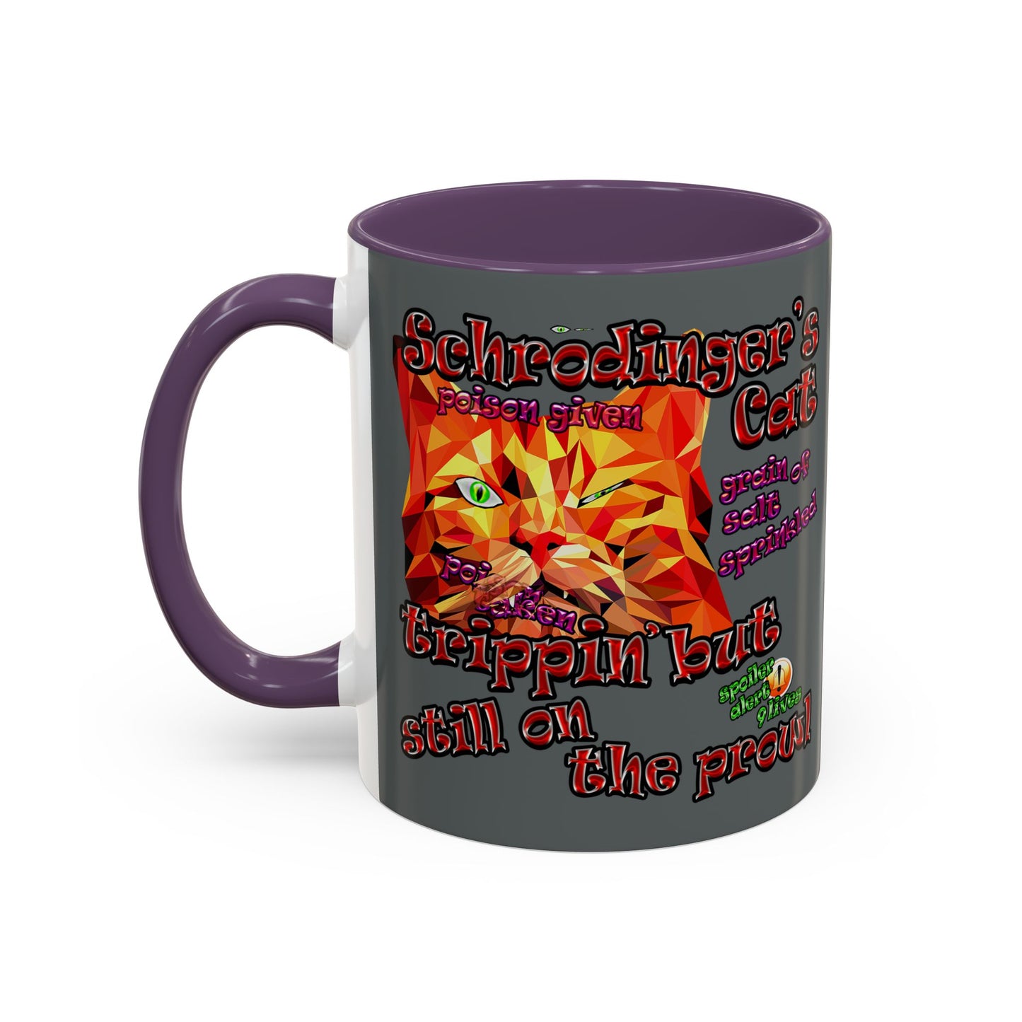 schrodinger's cat - Accent Mug (dark grey)