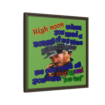 high noon - framed canvas art (green)
