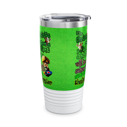 christmas spirits of boston - Ringneck Tumbler, 20oz (green turf)