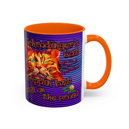 schrodinger's cat - Accent Mug (purple wave)