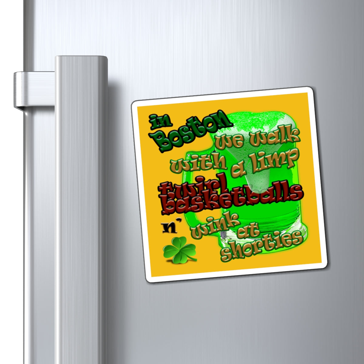 celtics logo - Magnets - (yellow)