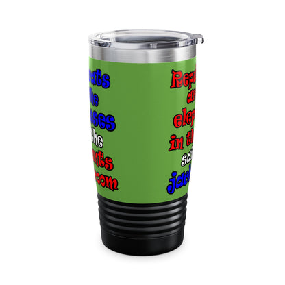 donkeys and elephants - Ringneck Tumbler, 20oz (green)