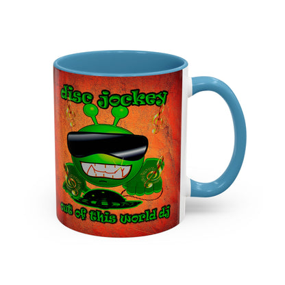 disc jockey - Accent Mug (burnt orange)
