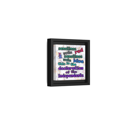 declaration of the independents - framed canvas art (white marble)