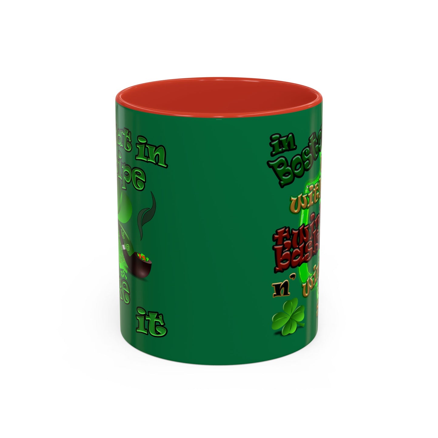 celtics logo - Accent Mug (dark green)