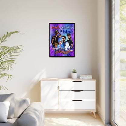 rw&b lives matter - framed canvas art (purple wave)