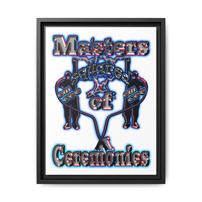 em cee squared - framed canvas art (white)
