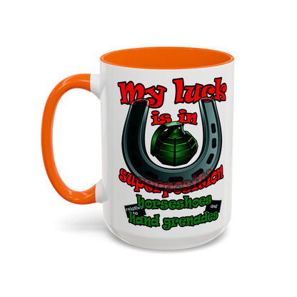 my luck - Accent Mug (white)