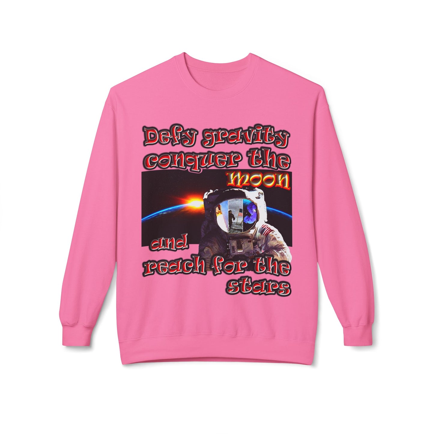 defy conquer reach - Unisex Midweight Softstyle Fleece Crewneck Sweatshirt