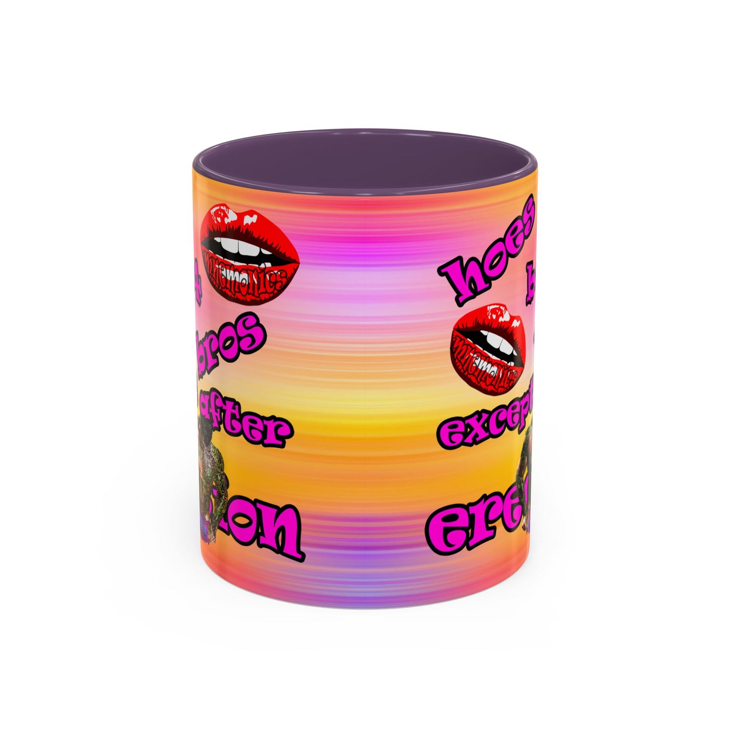 hoes b4 bros - Accent Mug (color blur)