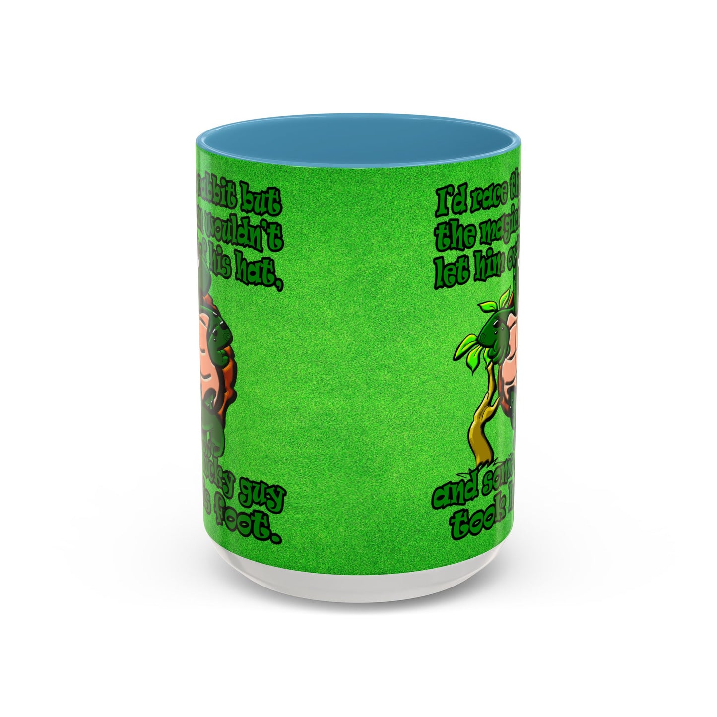 turtle race - Accent Mug (green turf)