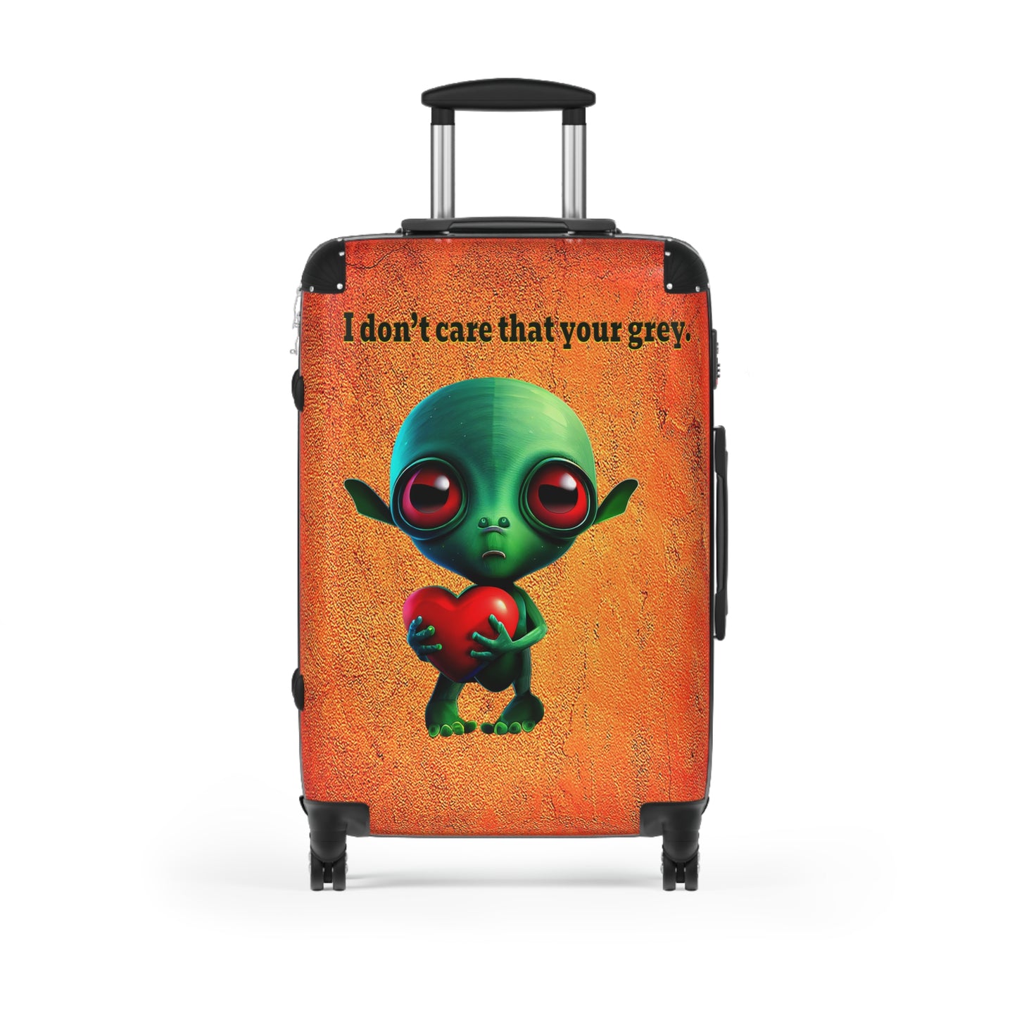 I don't care that your grey - Suitcase (burnt orange)