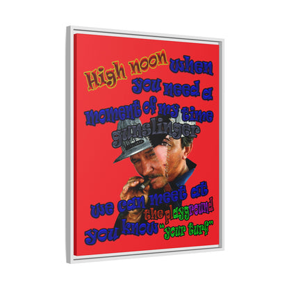 high noon - framed canvas art (red)