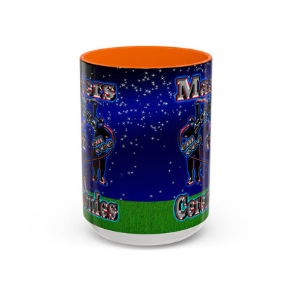 em cee squared - Accent Mug ('snoops' background)