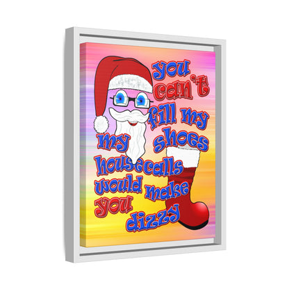 santa's shoes - framed canvas art (color blur)