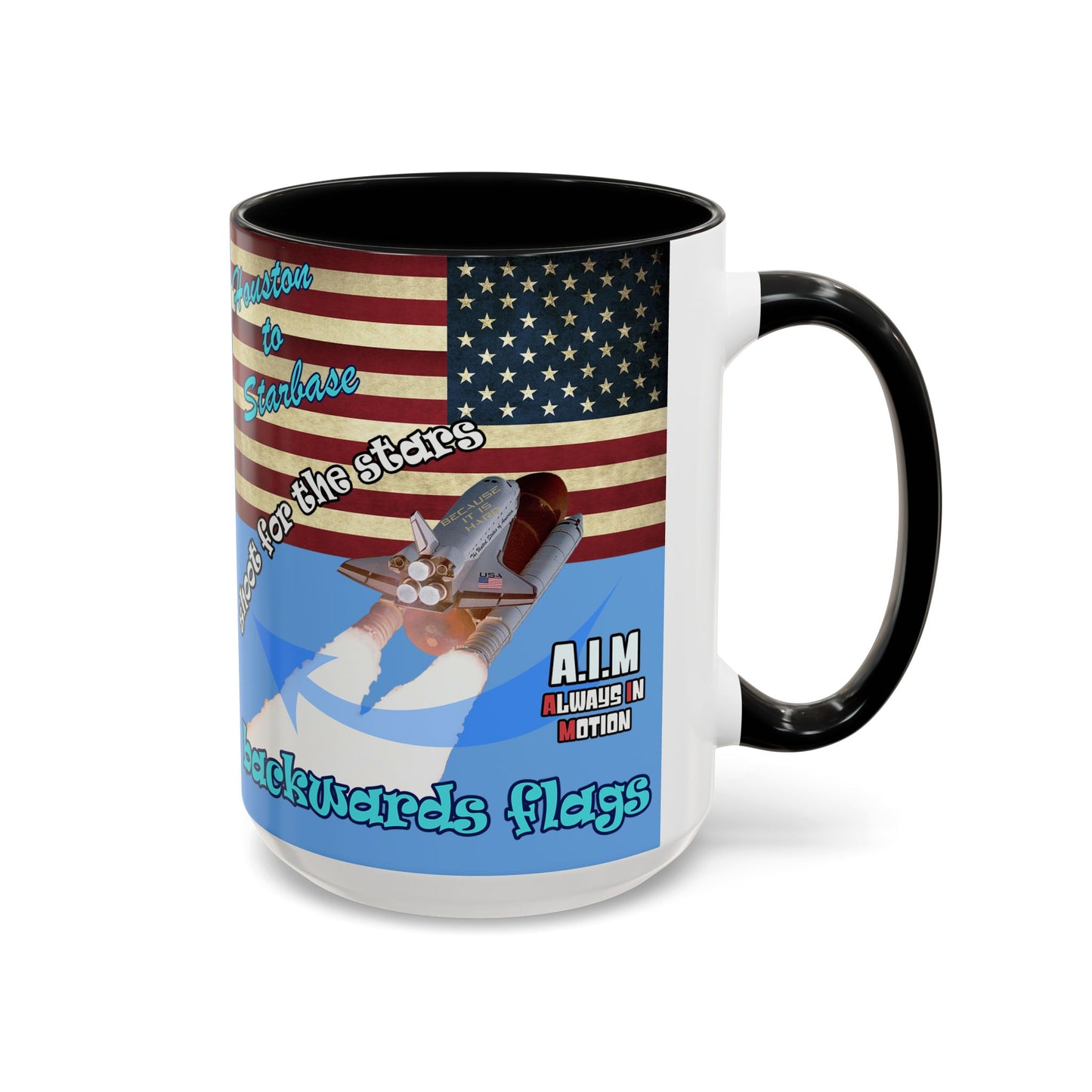 shoot for the stars - Accent Mug (light blue)