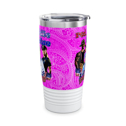 rw&b lives matter - Ringneck Tumbler, 20oz (pink swirl)