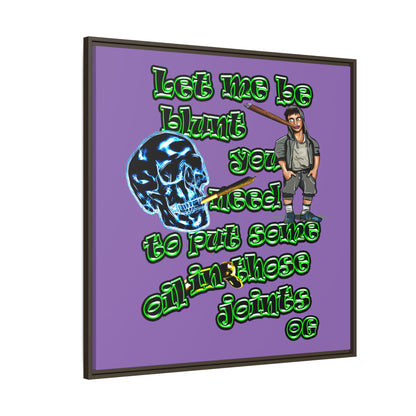 og - framed canvas art (light purple)