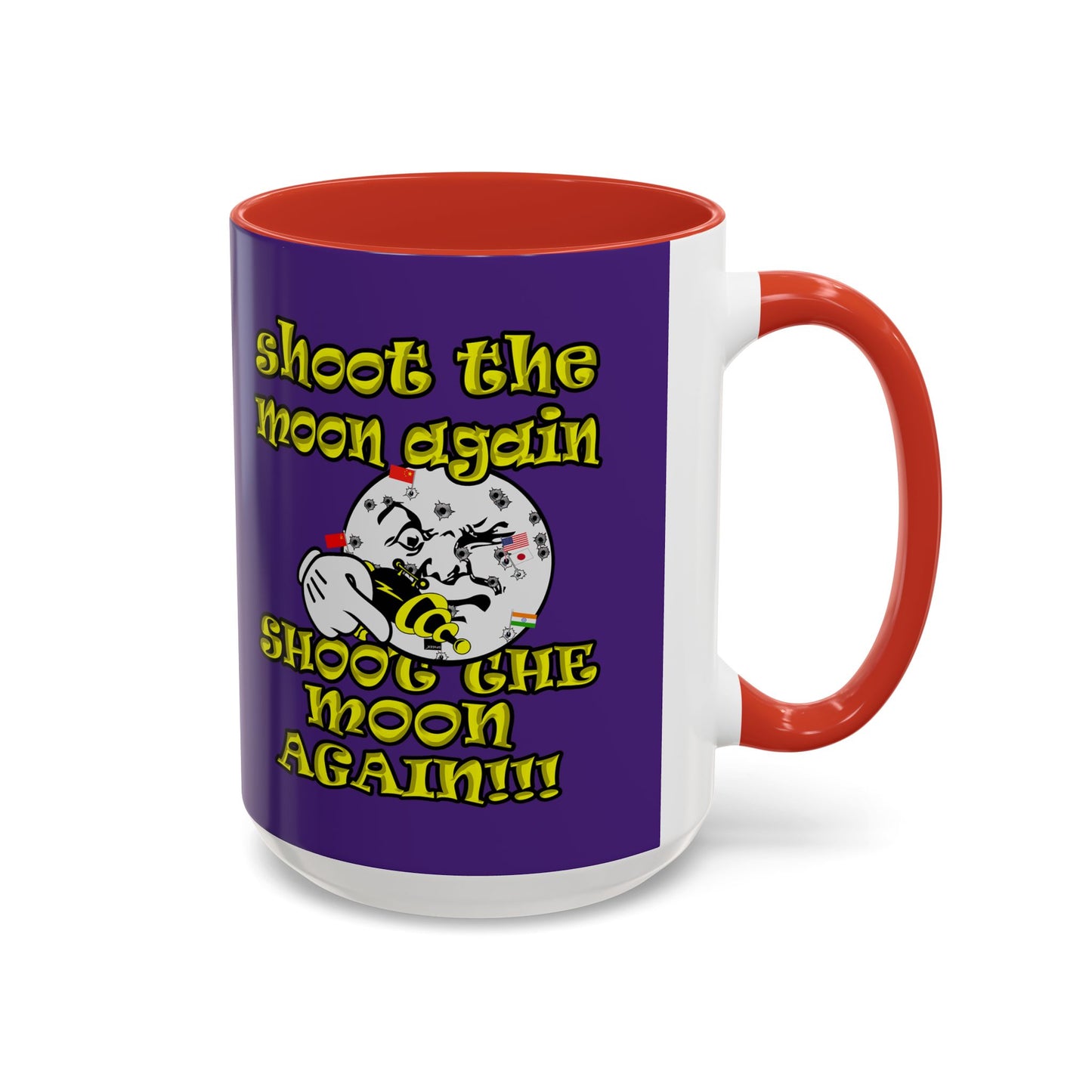 shoot the moon again - Accent Mug (purple)