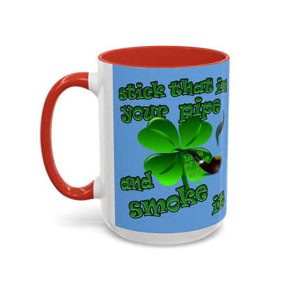 celtics logo - Accent Mug (light blue)