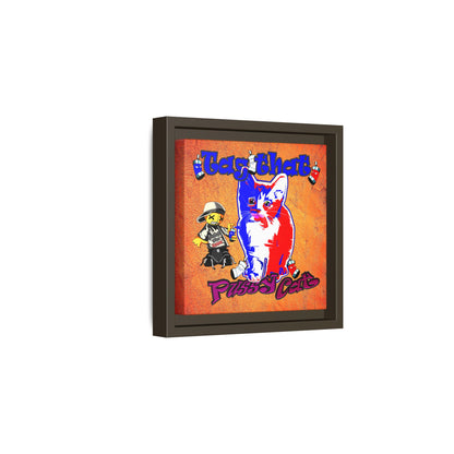 tag that - framed canvas art (burnt orange)