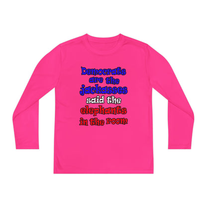 donkeys and elephants - Youth Long Sleeve Competitor Tee