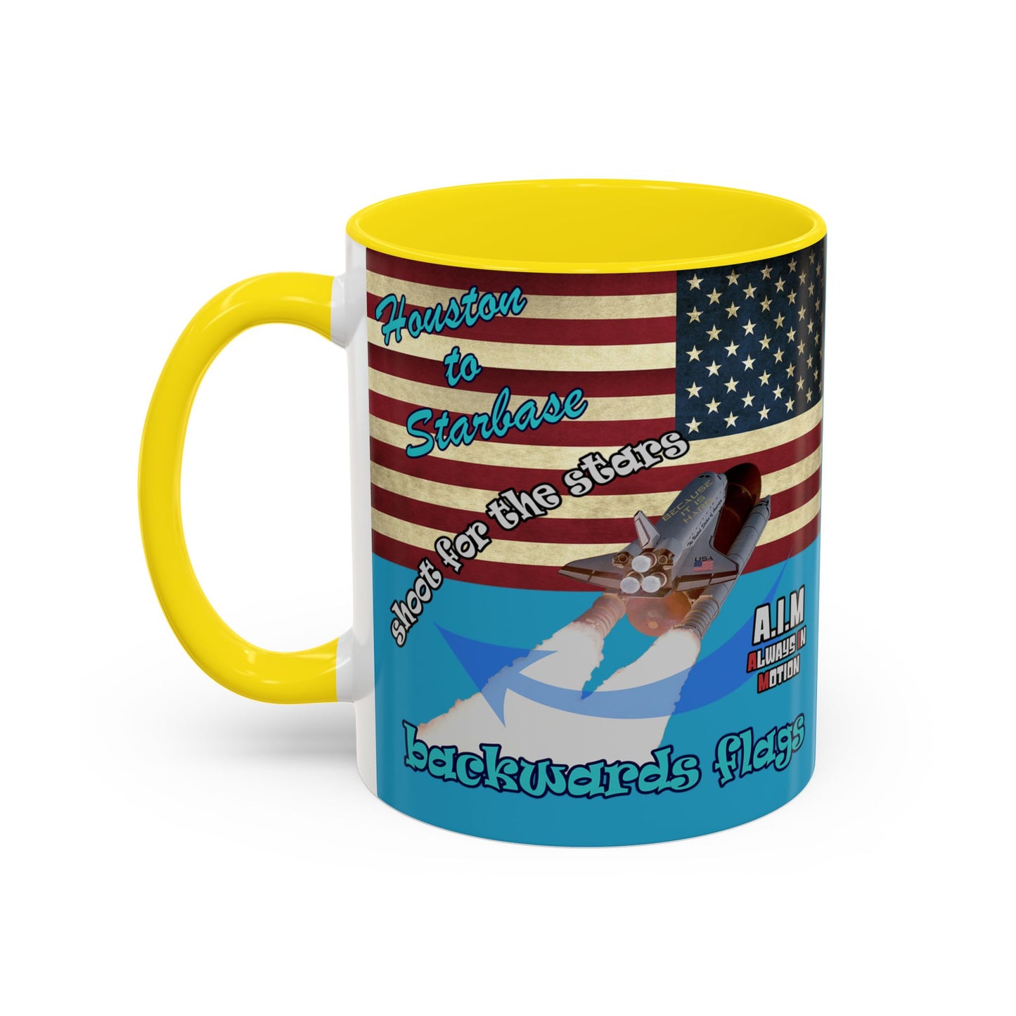shoot for the stars - Accent Mug (turquoise)