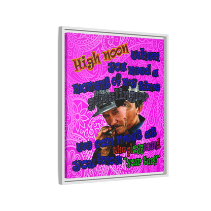 high noon - framed canvas art (pink swirl)