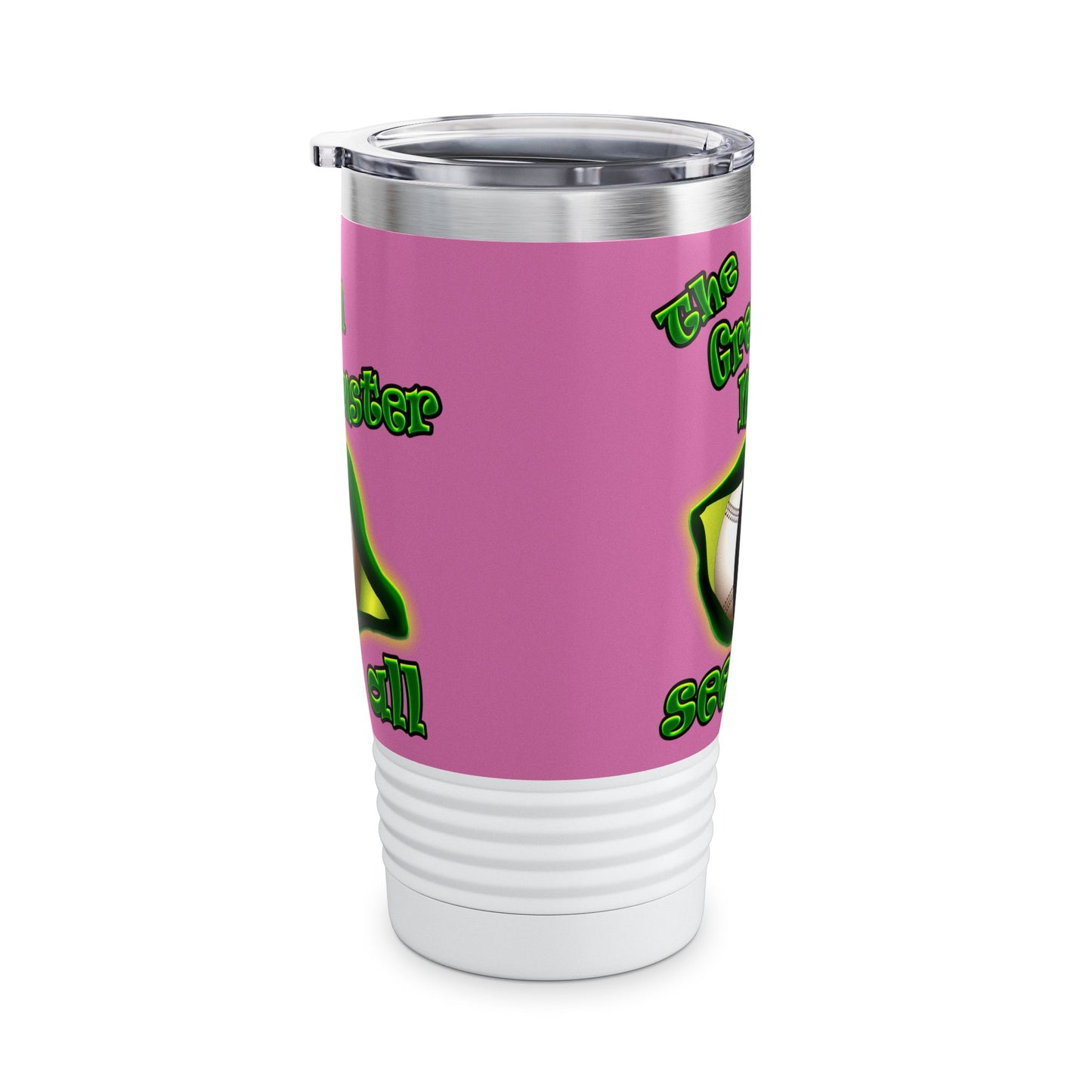 green monster - Ringneck Tumbler, 20oz (light pink)